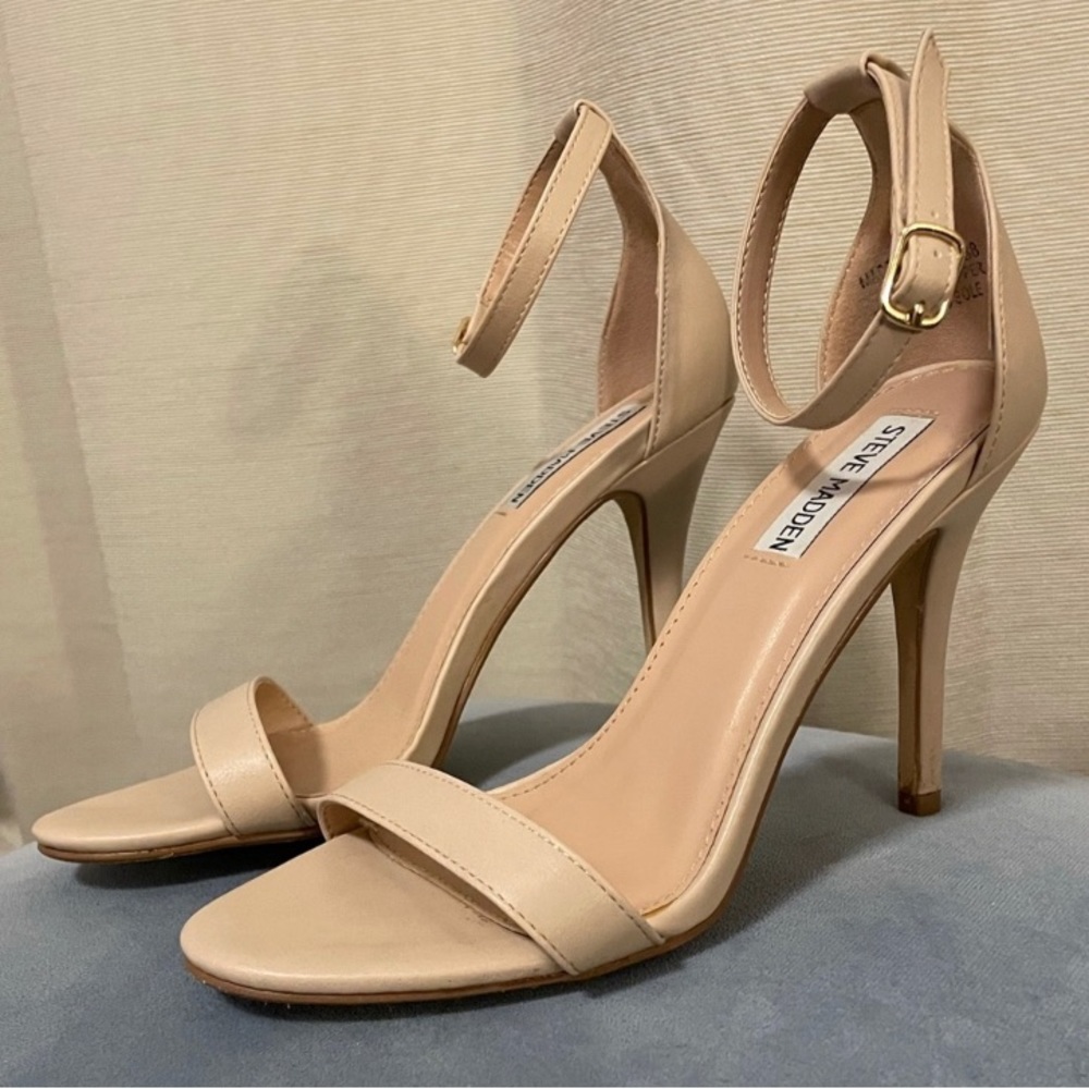 Steve Madden Taupe/Tan Skinny Strappy Heel Sandals - Size 8.5